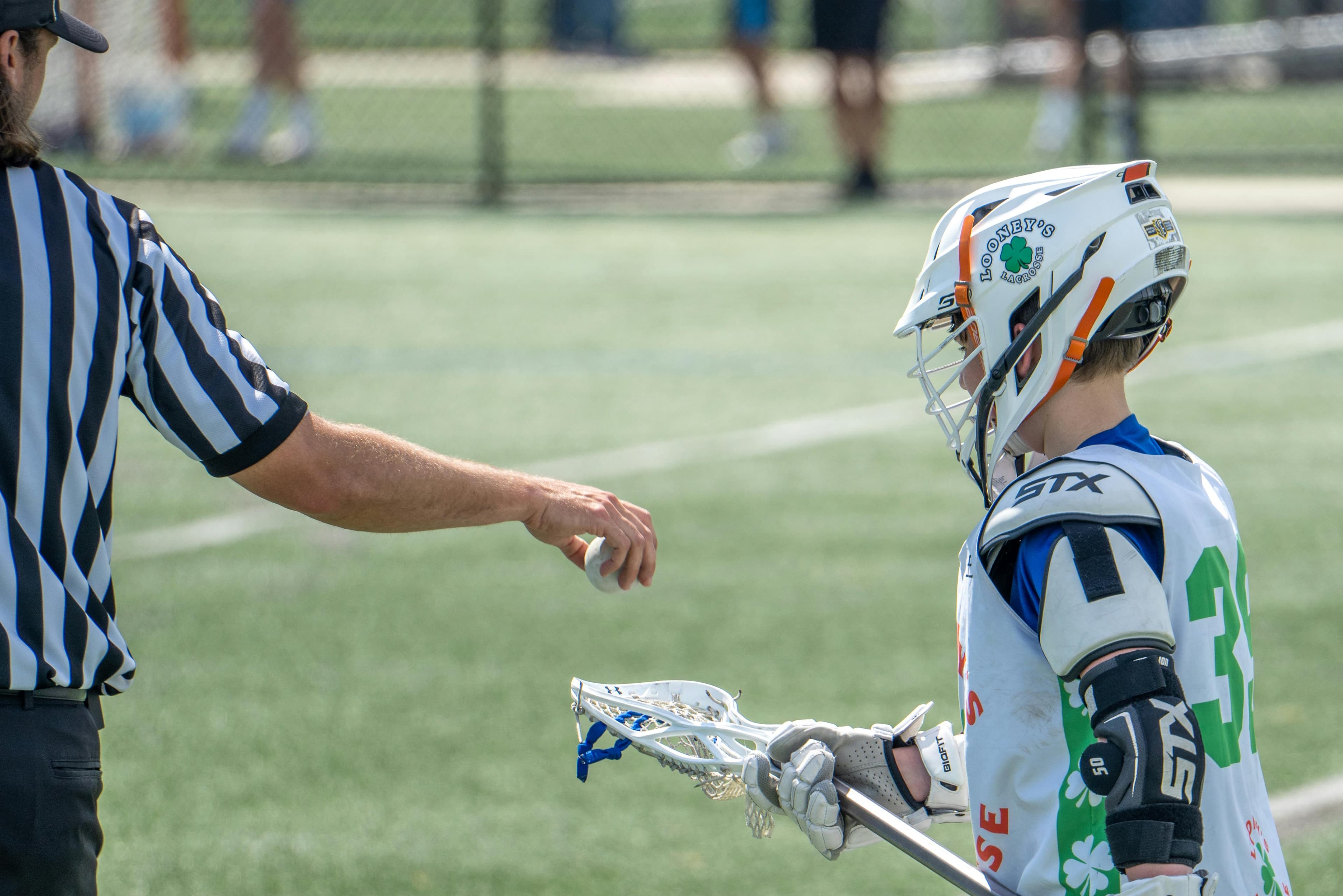 Lacrosse game action